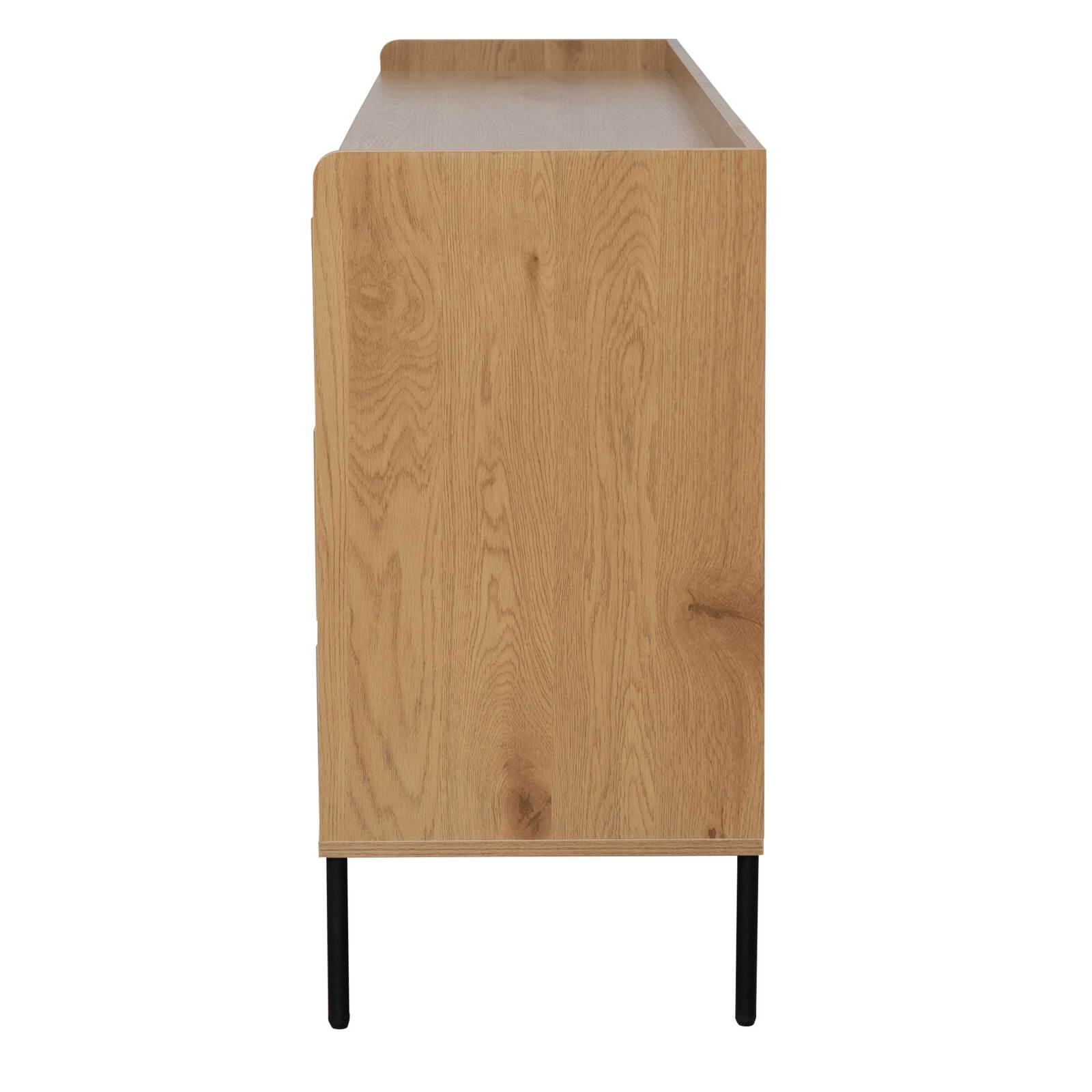 Credenza 2 ante e 3 cassetti in acciaio e MDF decoro melaminico 150 cm
