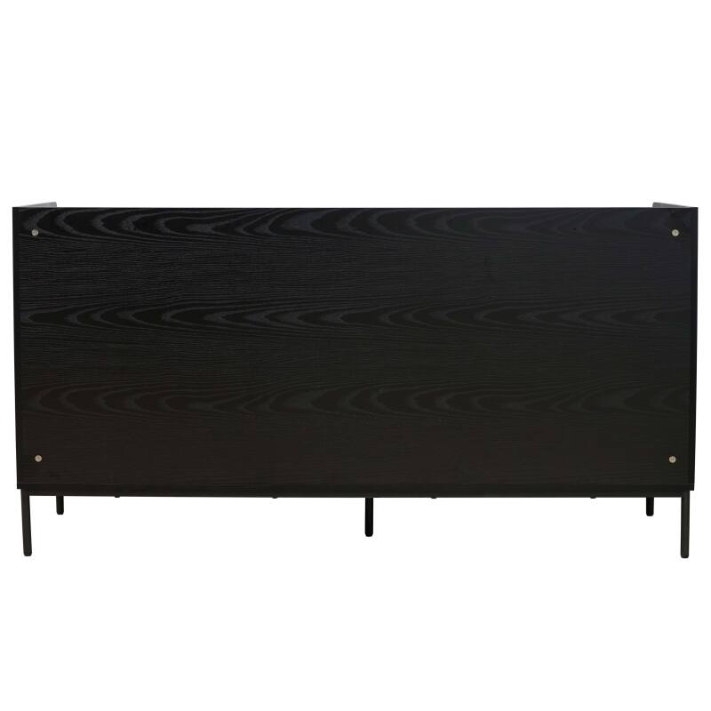 Credenza 2 ante e 3 cassetti in acciaio e MDF decoro melaminico 150 cm
