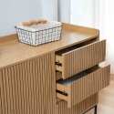 Credenza 2 ante e 3 cassetti in acciaio e MDF decoro melaminico 150 cm