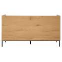 Credenza 2 ante e 3 cassetti in acciaio e MDF decoro melaminico 150 cm
