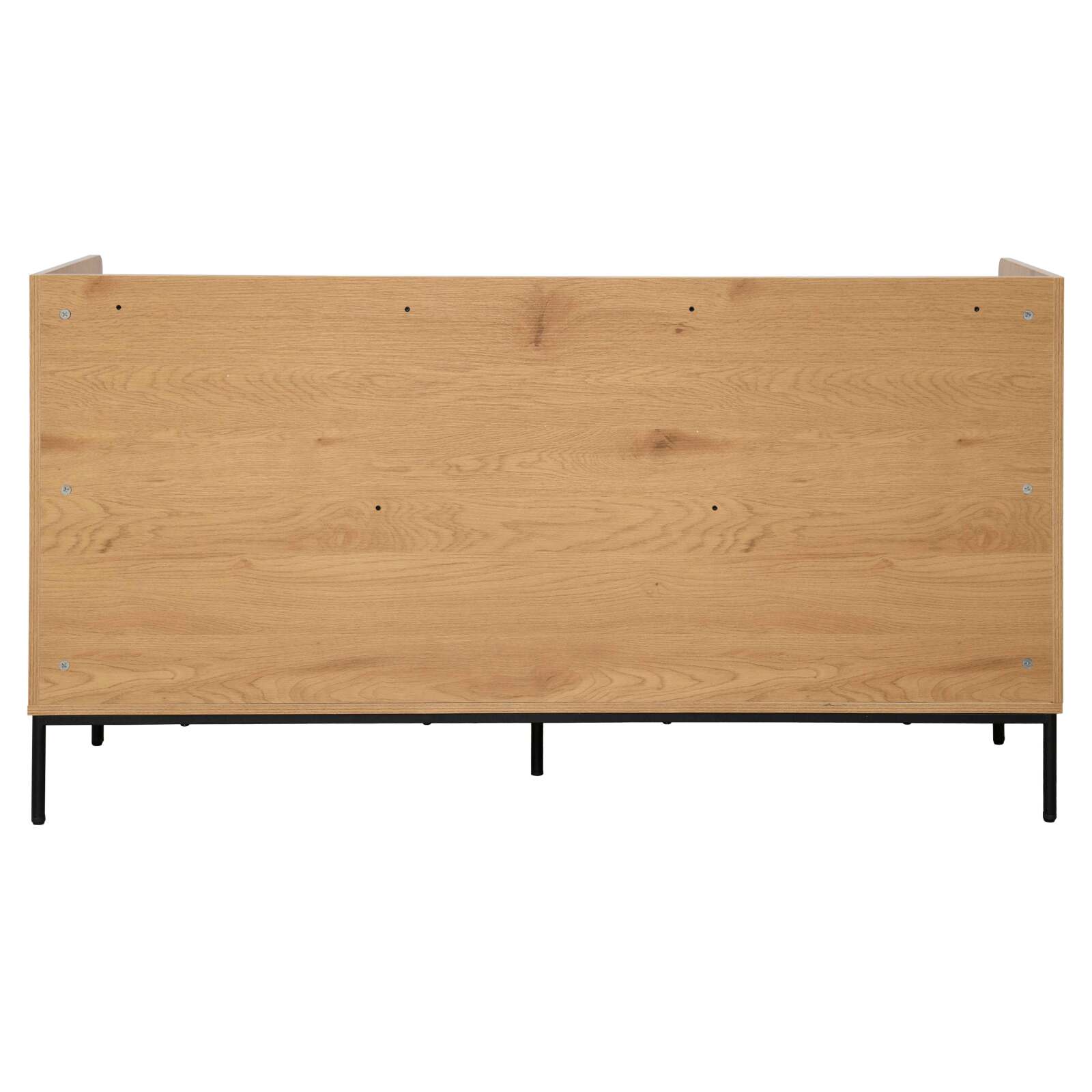 Credenza 2 ante e 3 cassetti in acciaio e MDF decoro melaminico 150 cm
