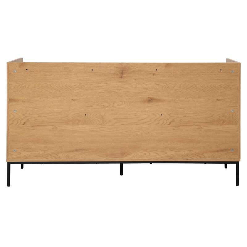 Credenza 2 ante e 3 cassetti in acciaio e MDF decoro melaminico 150 cm