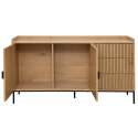 Credenza 2 ante e 3 cassetti in acciaio e MDF decoro melaminico 150 cm