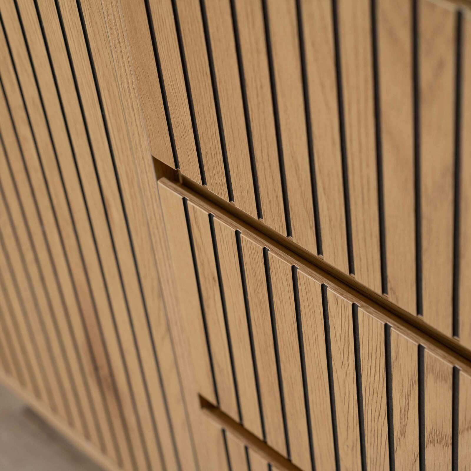 Credenza 2 ante e 3 cassetti in acciaio e MDF decoro melaminico 150 cm