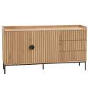 Credenza 2 ante e 3 cassetti in acciaio e MDF decoro melaminico 150 cm