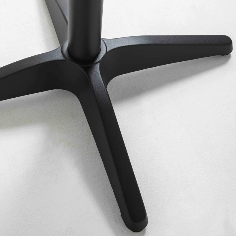 Tavolo da terrazza quadrato in legno e 2 sedie con braccioli in alluminio