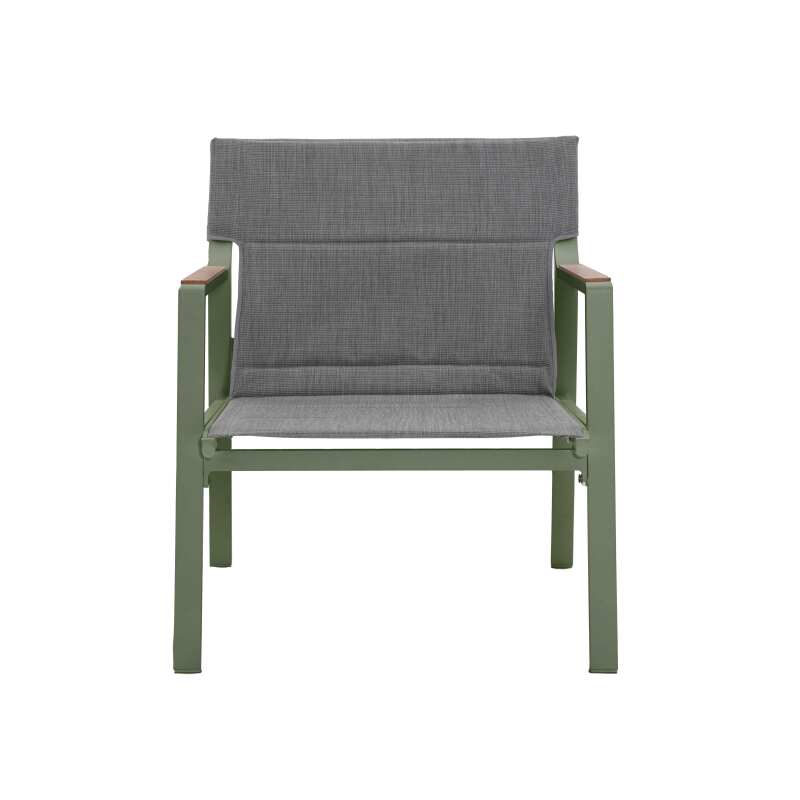 Mobile da giardino in alluminio a 4 posti con 1 divano, 2 poltrone e tavolino