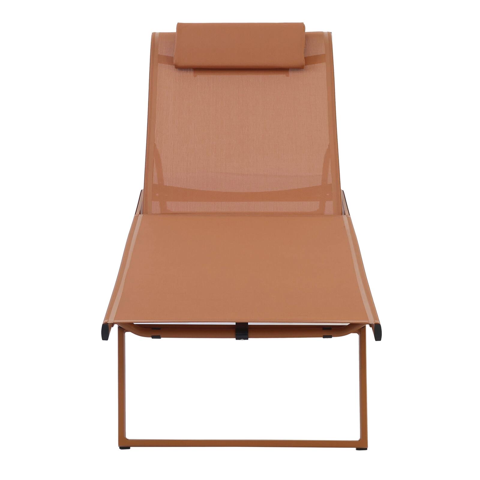 Set di 2 lettini prendisole in alluminio con ruote, reclinabili in 4 posizioni