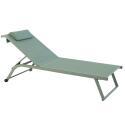 Set di 2 lettini prendisole in alluminio con ruote, reclinabili in 4 posizioni