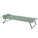 Set di 2 lettini prendisole in alluminio con ruote, reclinabili in 4 posizioni