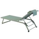 Set di 2 lettini prendisole in alluminio con ruote, reclinabili in 4 posizioni