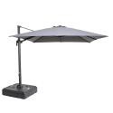 Ombrellone da giardino a braccio (3 x 3M) rotanti a 360° + 100 L di zavorra su ruote