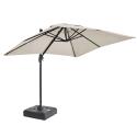 Ombrellone da giardino a braccio rettangolari girevole 360° (2 x 3 m) + tegola zavorrata da 100 L su ruote