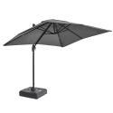 Ombrellone da giardino a braccio rettangolari girevole 360° (2 x 3 m) + tegola zavorrata da 100 L su ruote