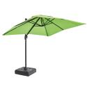 Ombrellone da giardino a braccio rettangolari girevole 360° (2 x 3 m) + tegola zavorrata da 100 L su ruote