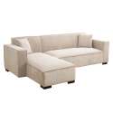 Divano angolare con chaise longue sinistra in tessuto 3 posti   