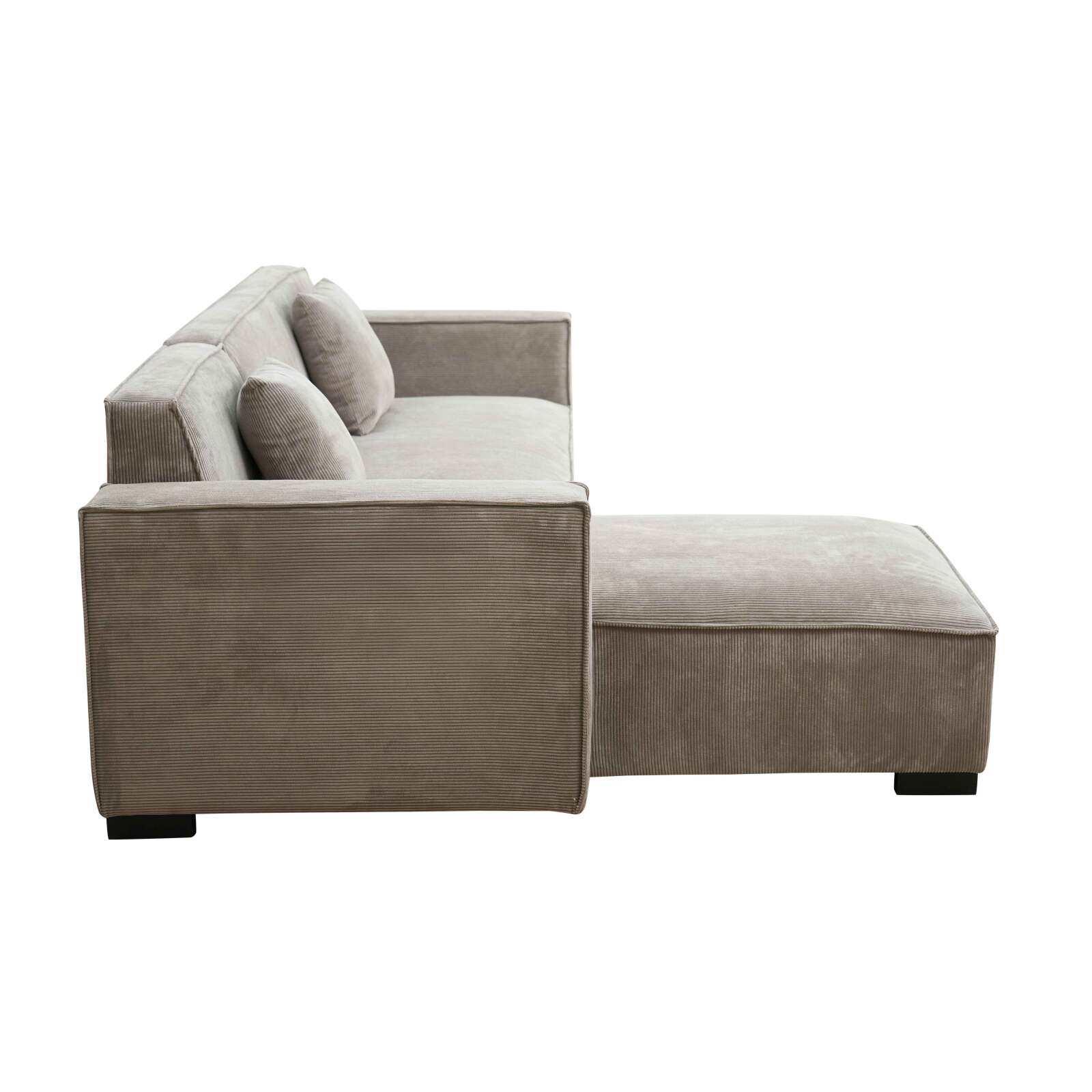 Divano angolare con chaise longue sinistra in tessuto 3 posti    Divano angolare con chaise longue sinistra in tessuto 3 posti
