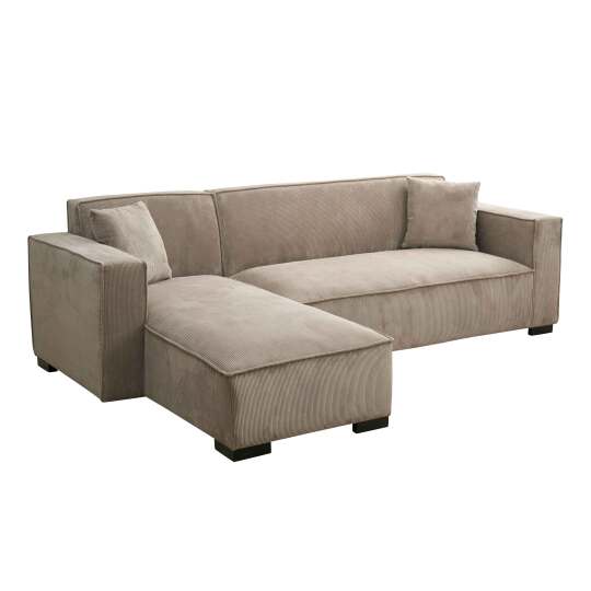 Divano angolare con chaise longue sinistra in tessuto 3 posti