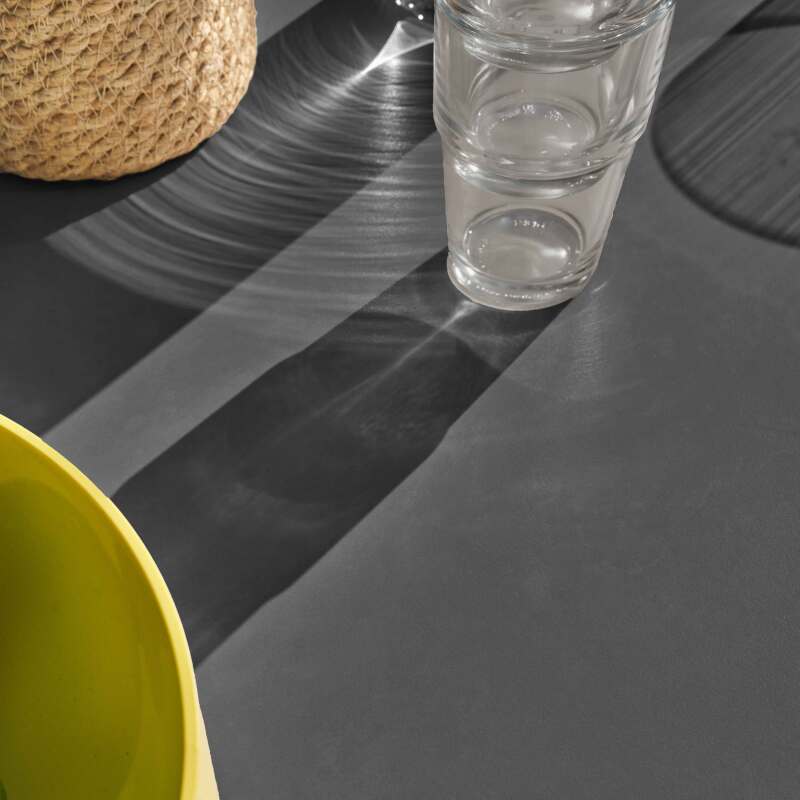 Tavolo da giardino rettangolare (180 x 90 cm) in alluminio + pietra sinterizzata