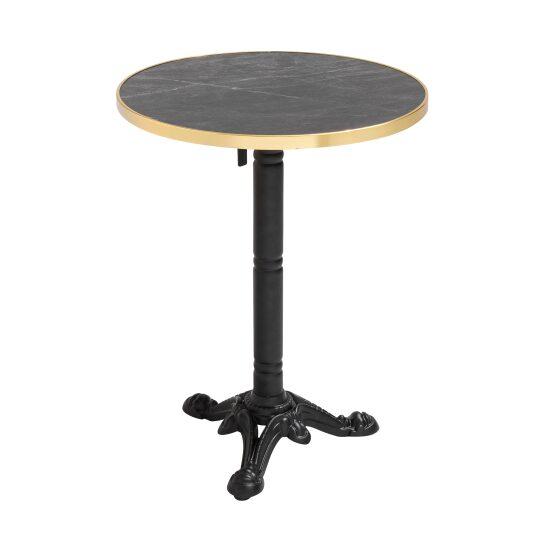 Tavolo rotondo basculante con maniglia Ø 60 cm in multistrato con rivestimento in laminato e bordi in alluminio