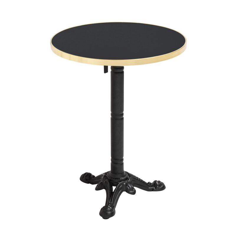 Tavolo rotondo basculante con maniglia Ø 60 cm in multistrato con rivestimento in laminato e bordi in alluminio