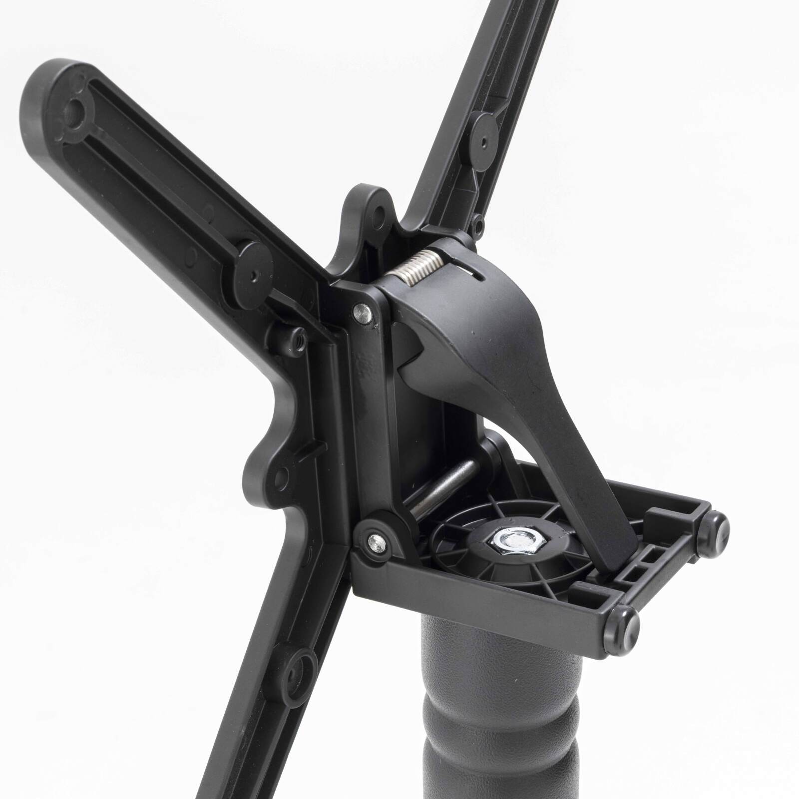 Tavolo rotondo basculante con maniglia Ø 60 cm in multistrato con rivestimento in laminato e bordi in alluminio