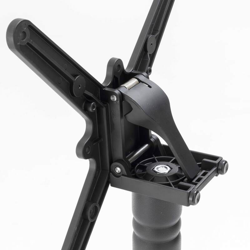 Tavolo rotondo basculante con maniglia Ø 60 cm in multistrato con rivestimento in laminato e bordi in alluminio