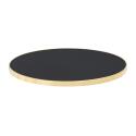 Tavolo rotondo basculante con maniglia Ø 60 cm in multistrato con rivestimento in laminato e bordi in alluminio