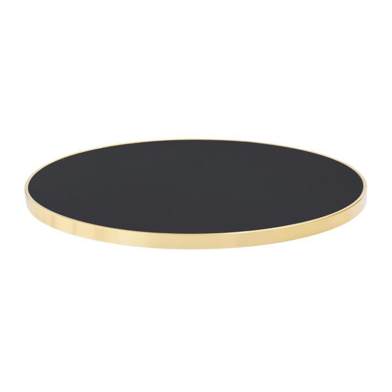 Tavolo rotondo basculante con maniglia Ø 60 cm in multistrato con rivestimento in laminato e bordi in alluminio (5/7)