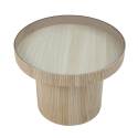Tavolino in MDF, legno e vetro temperato