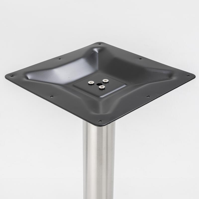 Tavolo da pranzo 60 x 60 cm in multistrato con rivestimento in laminato e bordi in alluminio