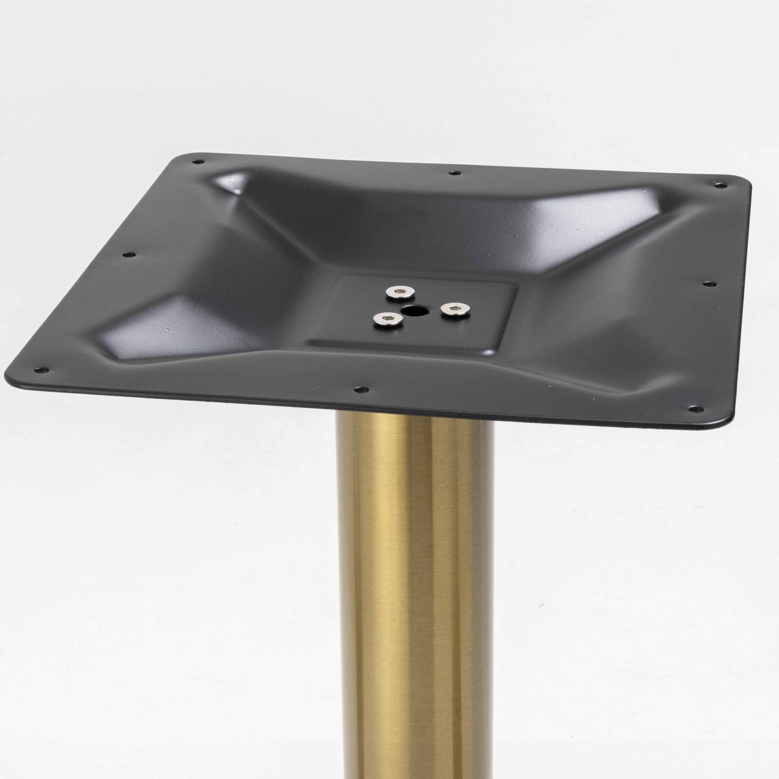 Tavolo da pranzo 60 x 60 cm in multistrato con rivestimento in laminato e bordi in alluminio