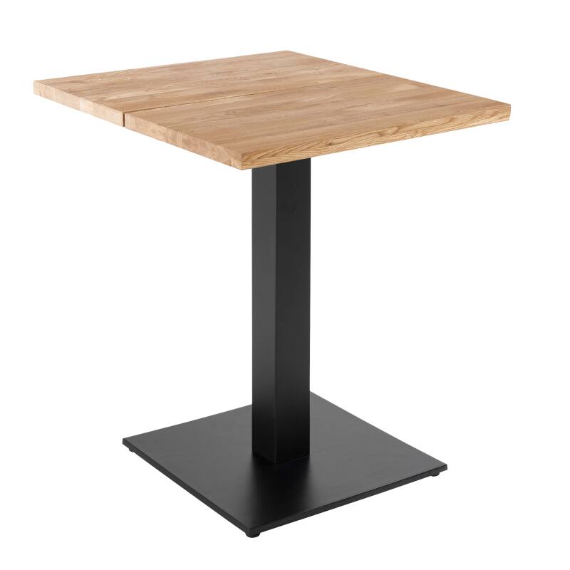 Tavolo da pranzo con bordi dritti 60 x 60 cm in rovere