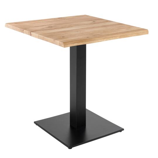 Tavolo da pranzo con bordi dritti 70 x 70 cm in rovere