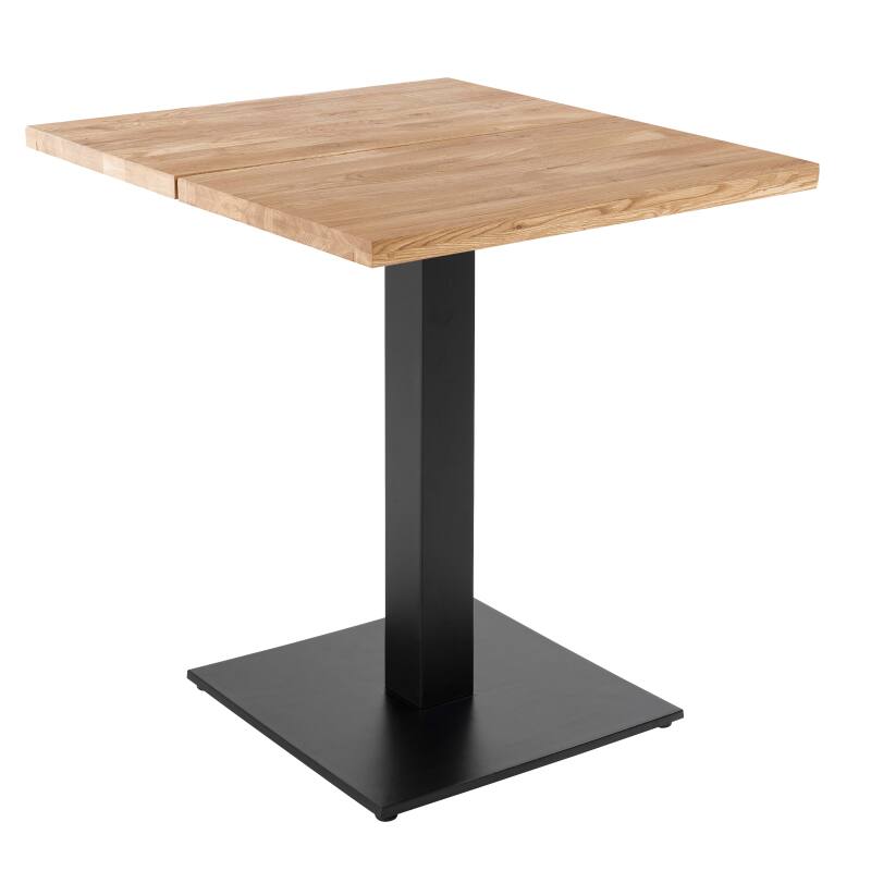 Tavolo da pranzo con bordi dritti 70 x 70 cm in rovere