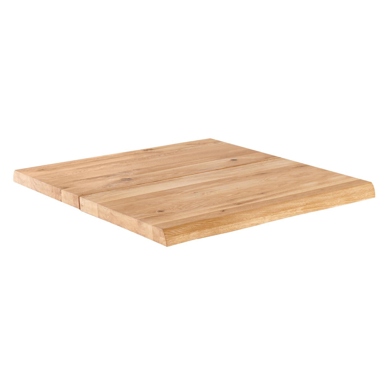 Tavolo da pranzo con bordi dritti 70 x 70 cm in rovere