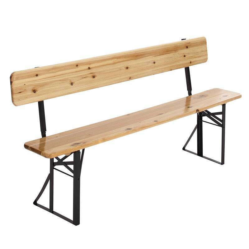 Set tavolo e panca da 180 cm con schienale