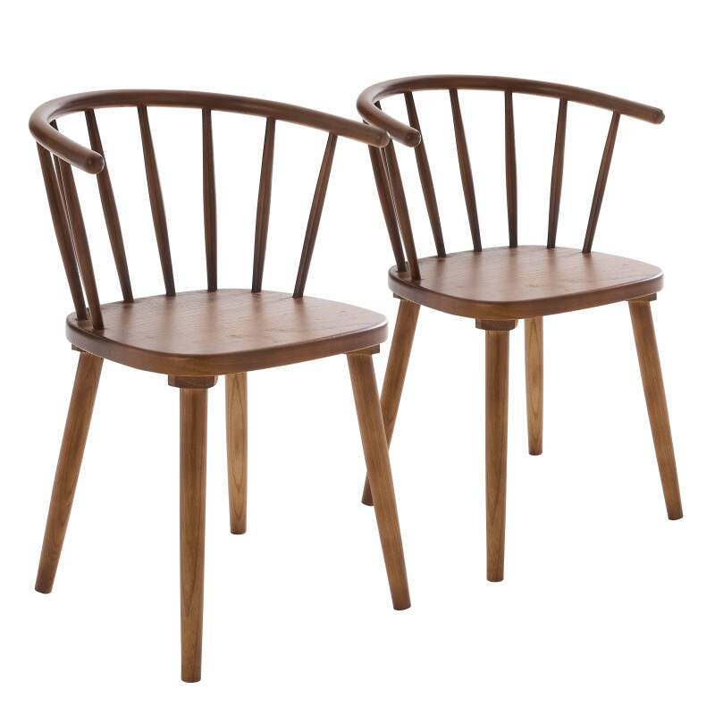 Set di 2 sedie in legno di olmo