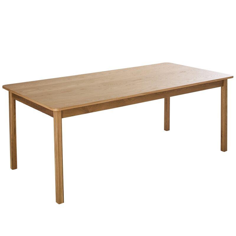 Tavolo da pranzo rettangolare in MDF impiallacciato rovere 200 cm