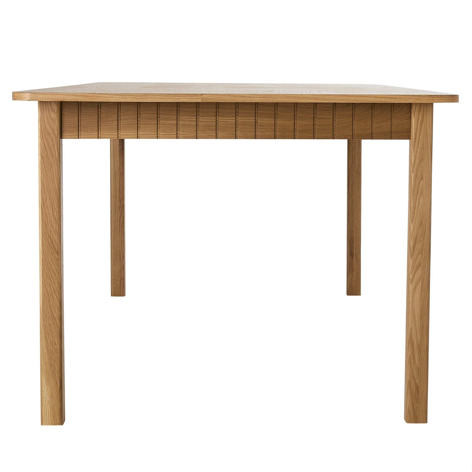 Tavolo da pranzo rettangolare in MDF impiallacciato rovere 200 cm