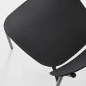 Set di 2 sedie contemporanee in acciaio e plastica