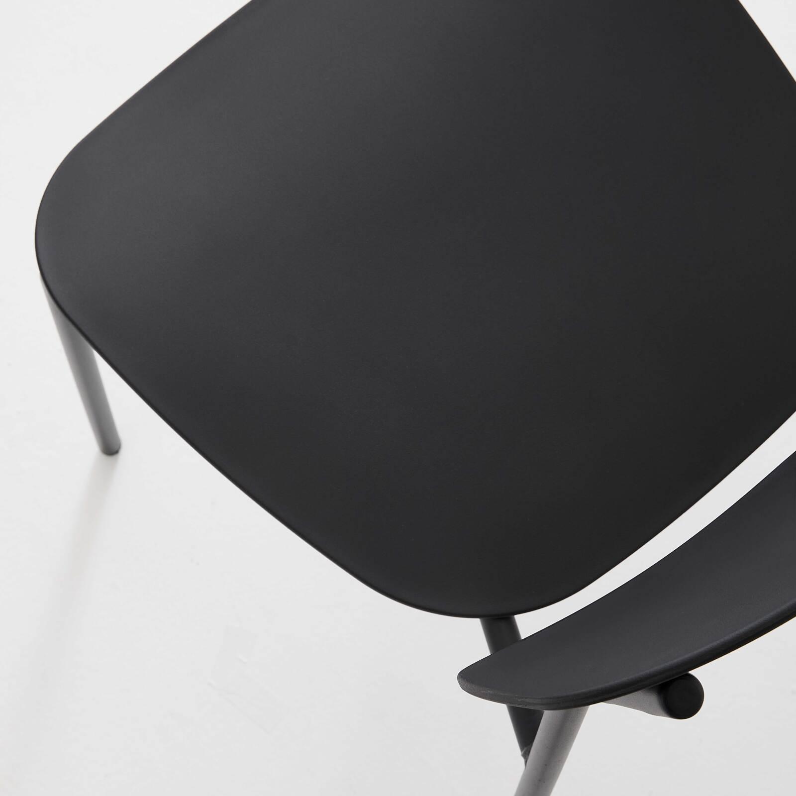 Set di 2 sedie contemporanee in acciaio e plastica