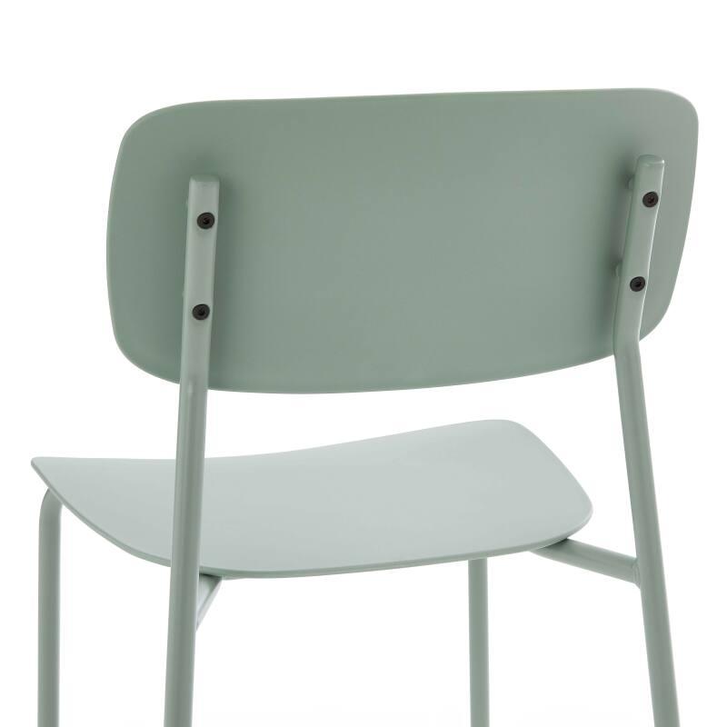 Set di 2 sedie contemporanee in acciaio e plastica (5/8)