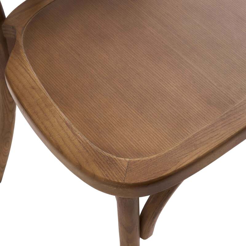 Set di 2 sedie in stile bistrot in legno di olmo scuro