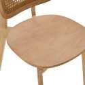Set di 2 sedie in legno di olmo e rattan naturale