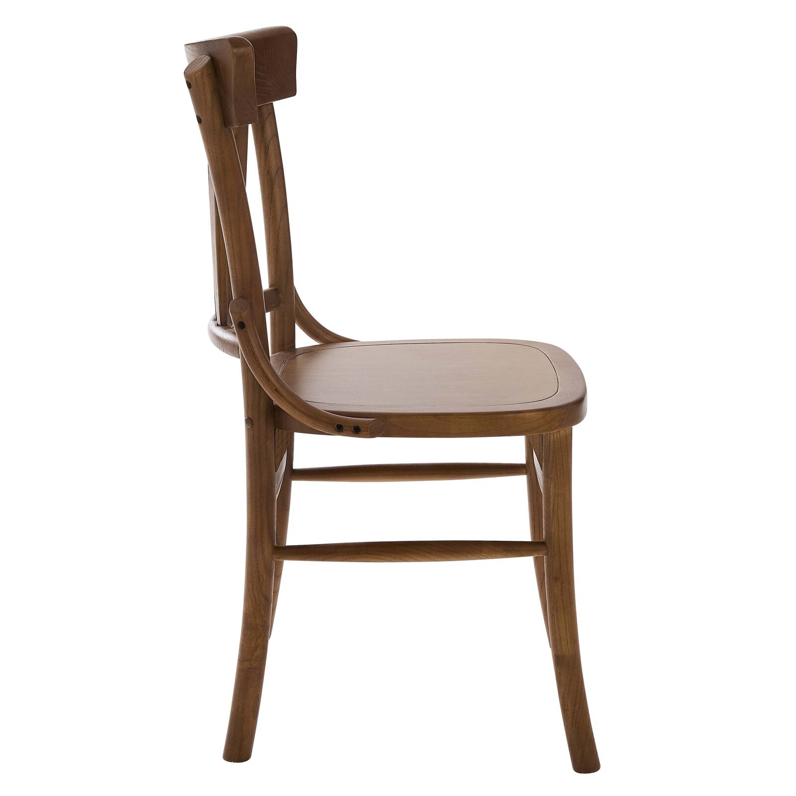 Set di 2 sedie in legno di olmo scuro