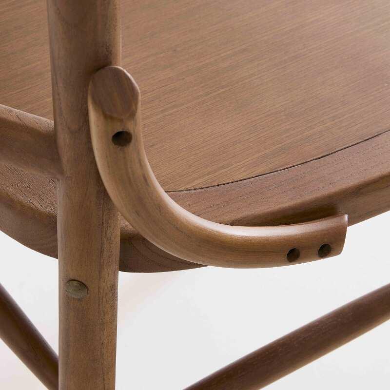 Set di 2 sedie in legno di olmo scuro