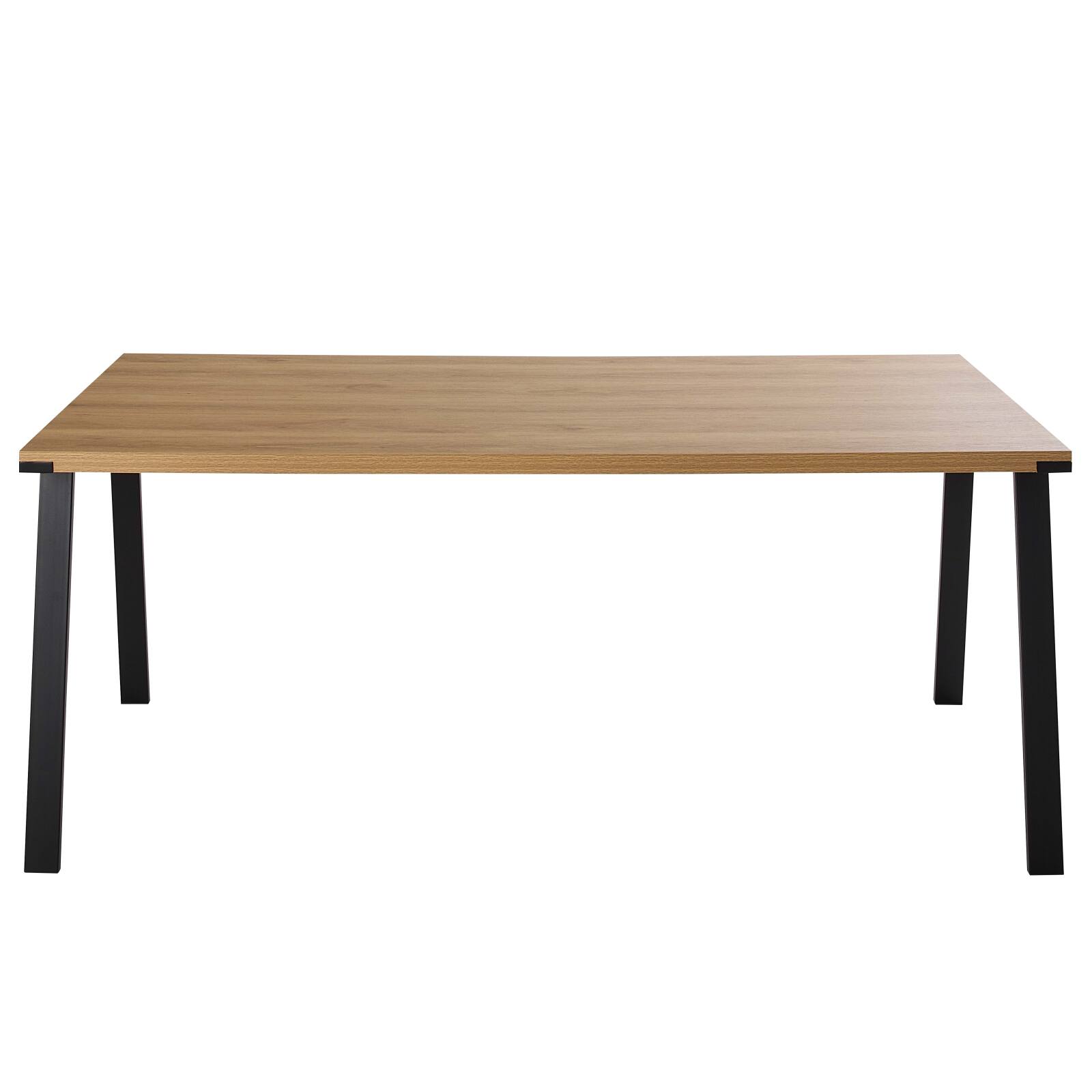 Tavolo da pranzo rettangolare in melaminico e acciaio 180 cm