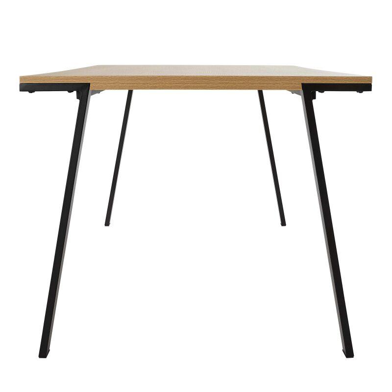 Tavolo da pranzo rettangolare in melaminico e acciaio 180 cm