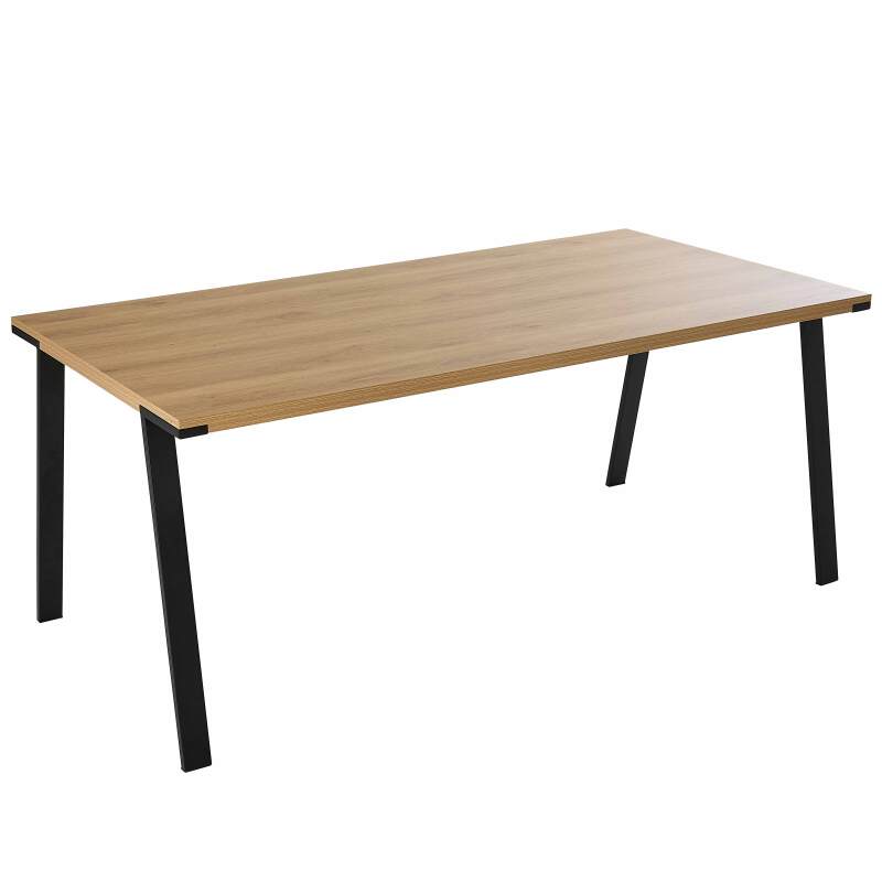 Tavolo da pranzo rettangolare in melaminico e acciaio 180 cm